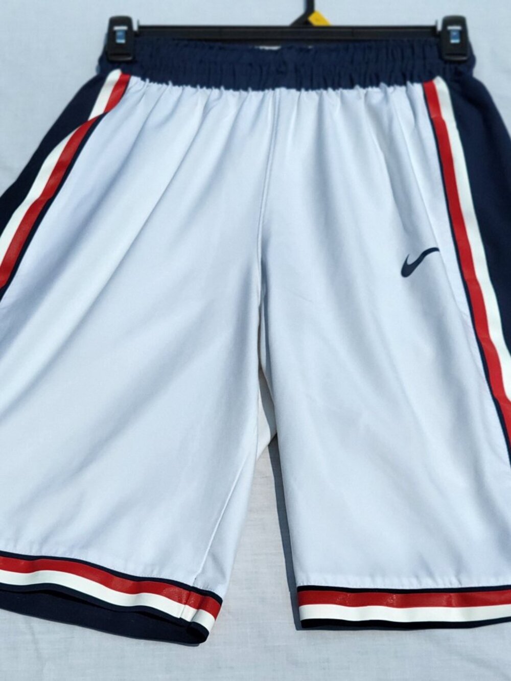 Nike Dri Fit Basketball Shorts Men's Medium Team USA White Classic Active Retro